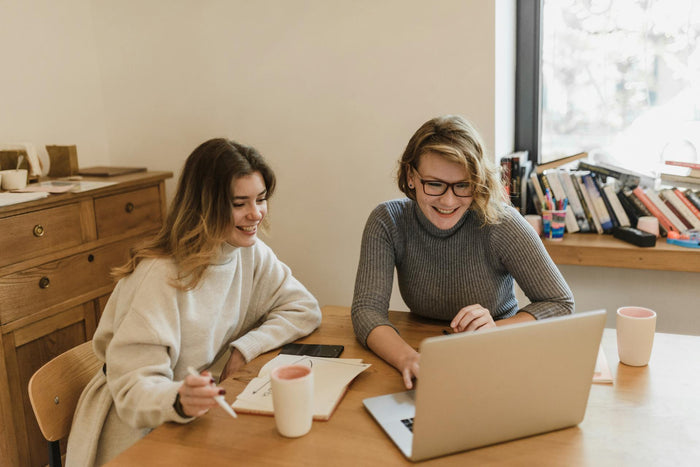 Visual of a Shopify merchant consulting with an expert team from the best Shopify agency, planning an AI-powered store with universal cart and branded checkout features.