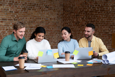 Shopify plus store's ecommerce team feeling happy after seeing the sales data sharply jumps after using the white label ecommerce services